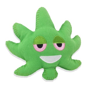 Dooby's Weed Leaf Emoji Hemp Dog Toy image 1