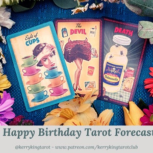Geburtstags-Tarot-Lesung, schriftliche Vorausschau mit Kerry King Tarot-Leser für Metro & The Sun, per pdf / per E-Mail