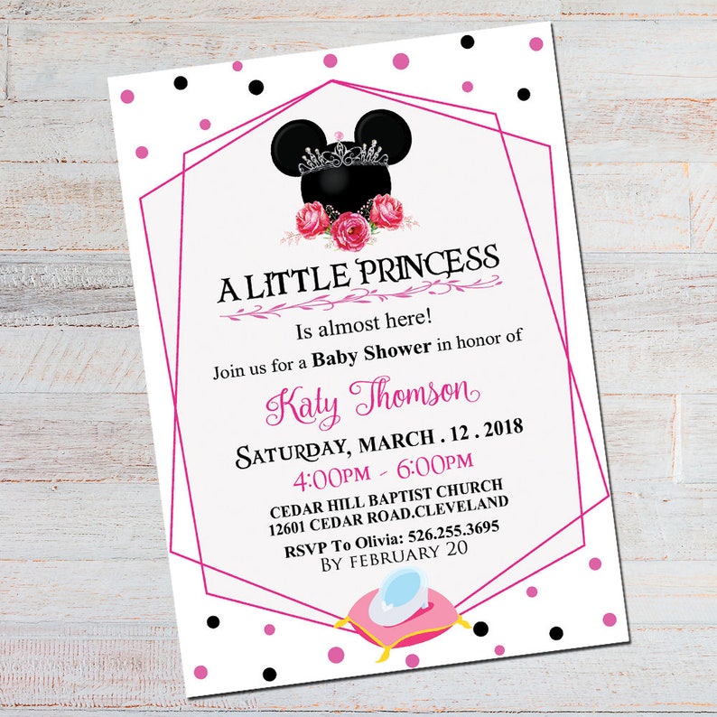 Minnie Mouse Baby Shower Invitation Instant Download Little Etsy