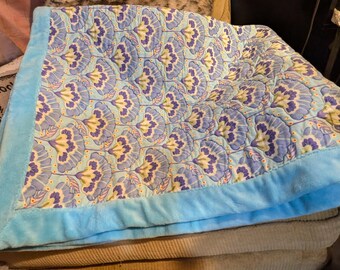 Quilted Minky Lap Blanket with Cotton Shrug & Tote Bag