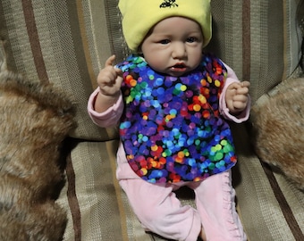 Bavoir minky 3 pièces-Colored Bubbles, burper, ensemble de matelas à langer pour bébé, minky et éponge rouge LIVRAISON GRATUITE