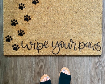 / Kitty Paws Welcome Tapis Les visiteurs Doivent /être approuv/és par le chat Paillasson/