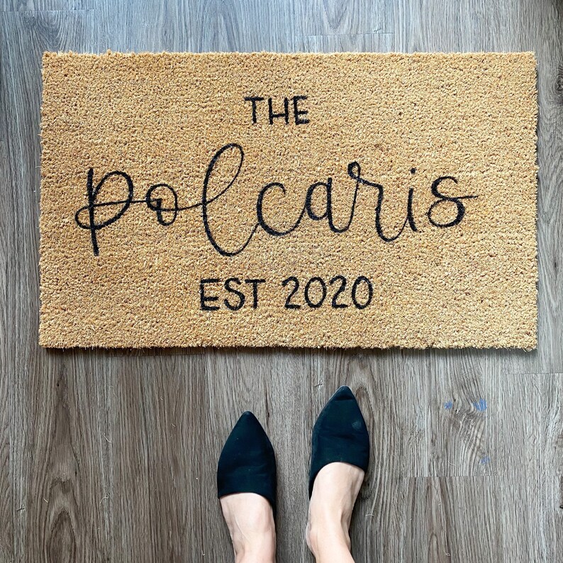 Last Name Doormat // Personalized Doormat // Newly Weds Gift Etsy