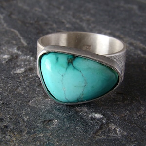 Türkis Ring Sterling Silber 925 Handgemachte Coctail Ring Statement Ringe