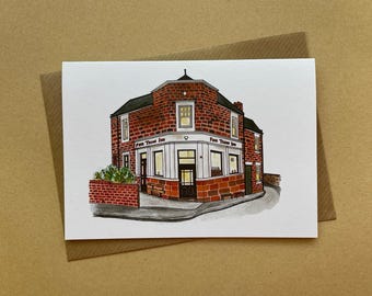 The Free Trade Inn, Ouseburn, Newcastle Upon Tyne Greetings Card