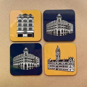 Set of 4 Manchester Landmarks Coasters