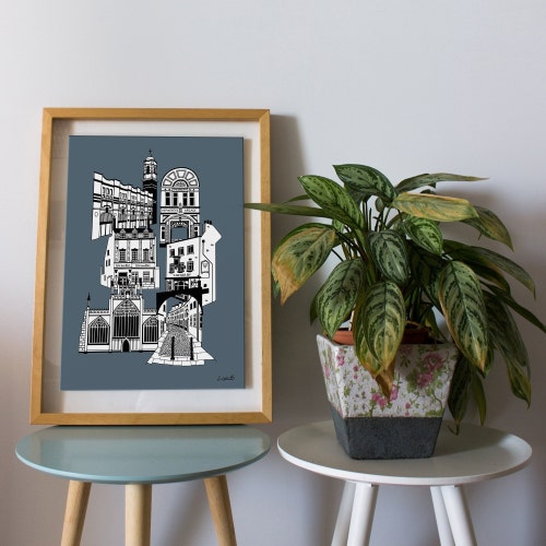 Kingston Upon Hull Old Town Art Print Etsy UK