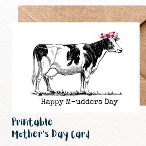 Tarjeta del Día de la Madre - Descarga digital - Imprimible - Divertida