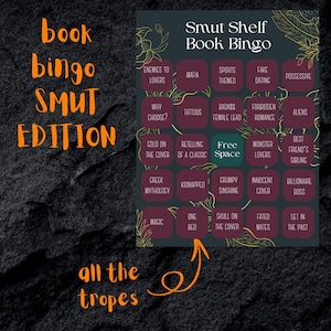 Smutty Buch Bingo Vorlage - Book Club - Sofortiger digitaler Download - Printable