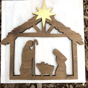 12X12&quot; Nativity Scene Sign