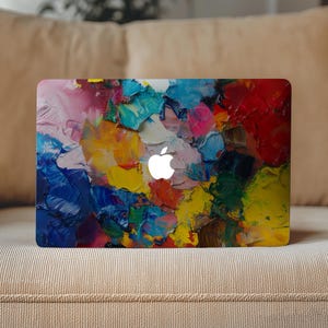 Colored Painting Macbook Pro 15 M2 Cover Watercolor Paint Macbook 16 Inch M4 Apple Macbook Air 13 Mac Pro Decal Macbook 12 Skin Vinyl Retina