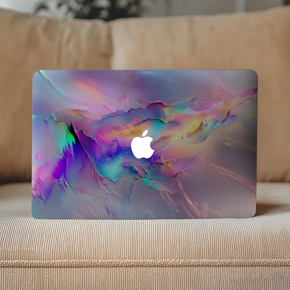 Polar Northern Lights Skin Macbook Pro 16 inch 14" M4 M3 M5 Neo Air 13 15 M1 2023 Sticker Abstract Glitch Design Decal Colored Vinyl Cover