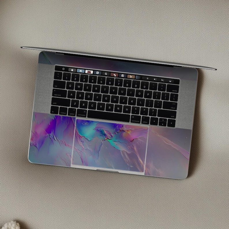 Polar Northern Lights Skin MacBook Pro 16 inch 14" M4 M3 M5 Neo Air 13 15 M1 2023 Sticker Abstract Glitch Design Decal Colored Vinyl Cover image 2