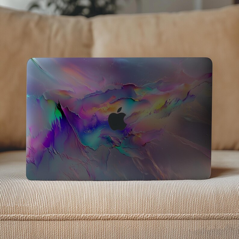 Polar Northern Lights Skin MacBook Pro 16 inch 14" M4 M3 M5 Neo Air 13 15 M1 2023 Sticker Abstract Glitch Design Decal Colored Vinyl Cover image 6