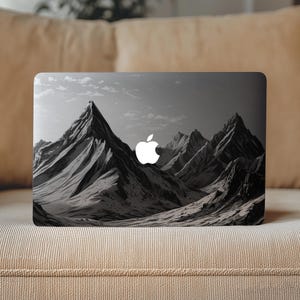 Naklejka winylowa na MacBooka Air 13 cali 15 cali M3 M2 M1 z motywem przyrody i krajobrazem, minimalistycznym wzorem, 2024 2022 A3114 M4 A2681, prezent podróżny