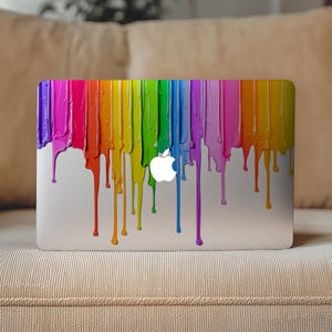 Rainbow Art Macbook Pro 16 M2 Cover Colorata con Pittura a Olio 15 Pollici M4 Apple Mac book Air 13 M3 M2 Decalcomania Vinile Design Creativo Artistico 2025