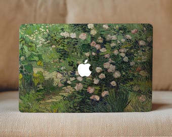 Van Gogh Rose Garden MacBook Air 15 13.3 inch Clear Skin Pro 16 14 M5 M4 M3 M2 M1 Neo Romantic Floral Vinyl Cover 2024 2025 2019 A2681 A3404