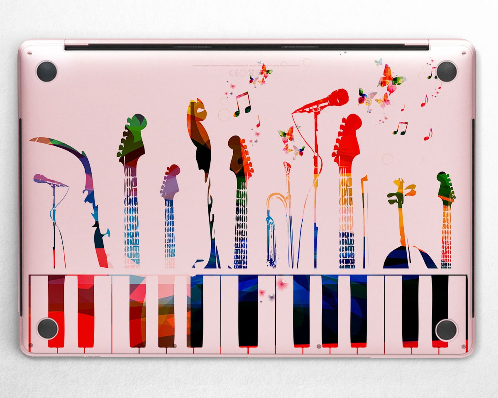 Music Macbook Decal Macbook Retina 16 Guitar Stickers 15 Inch Etsy Polska