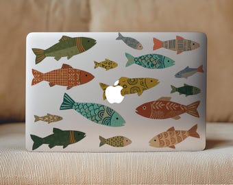 Colorful Fish MacBook Air 15 13.3 13.6 inch Skin Nautical Neo A18 Pro 16 14 M5 M4 M3 M2 M1 Palm Rest Clear Vinyl Cover 2026 2022 A3426 A2941