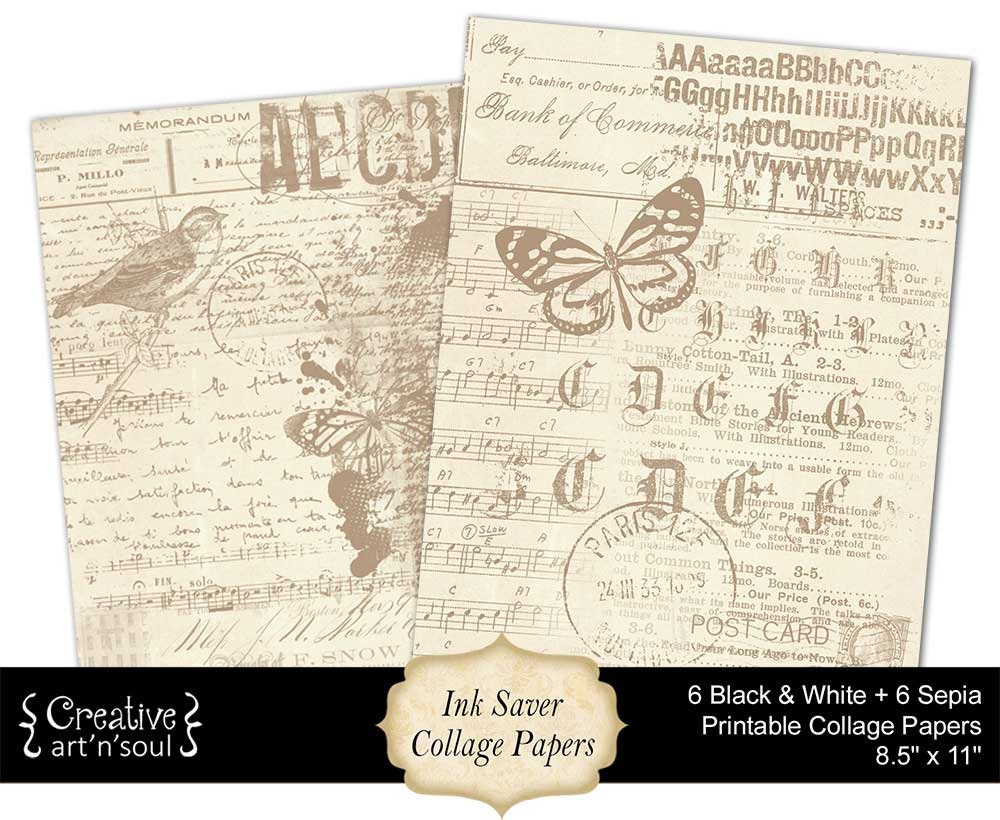 Printable Ink Saver Paper Pack Printable Journal Pages - Etsy Australia