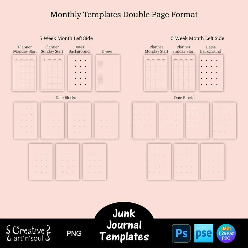 Printable Junk Journal Planner Templates