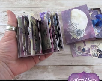 MoonDance Printable Mini Junk Journal, Mini Journal, Junk Journal Pages and Elements, Digital Download