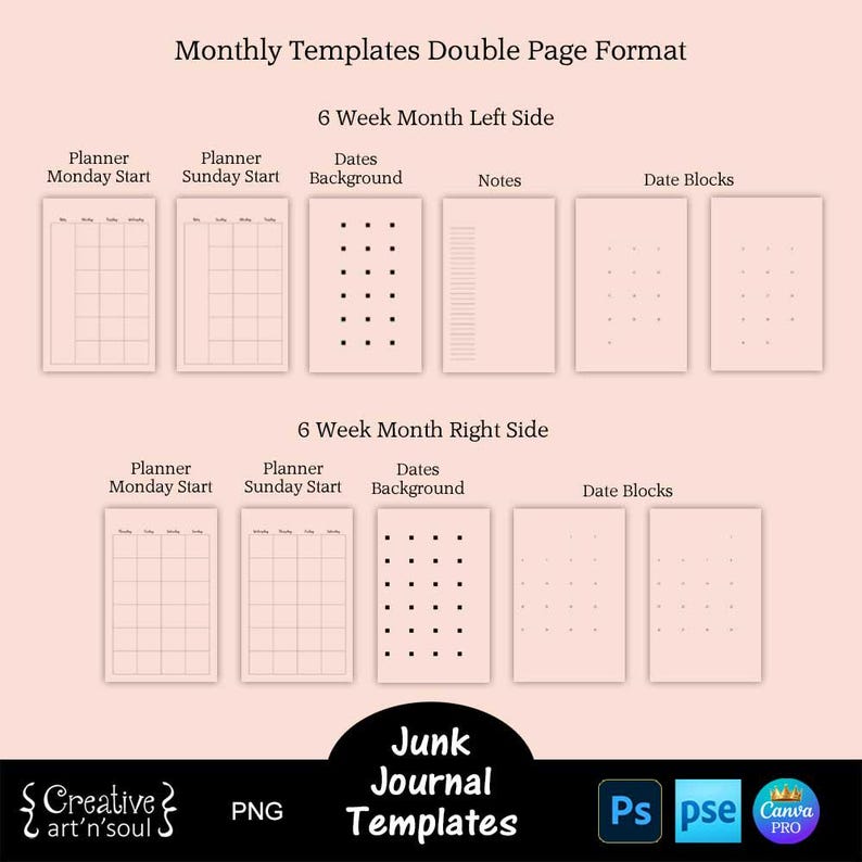 Printable Junk Journal Planner Templates