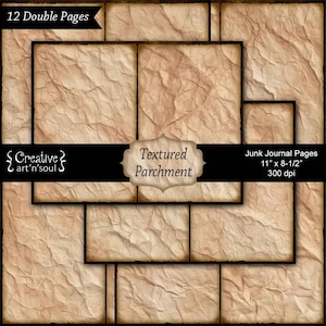 Printable Junk Journal Pages Textured Parchment, Neutral Junk Journal Papers, Digital Download