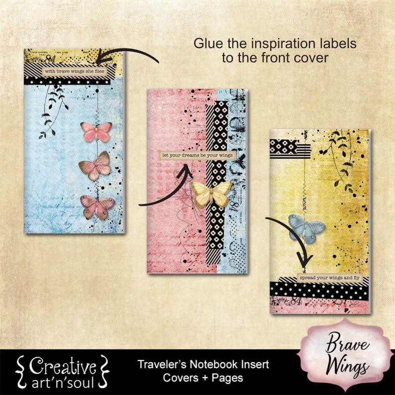 Printable Travelers Notebook Inserts, Lines Dots Grid, Standard Size ...