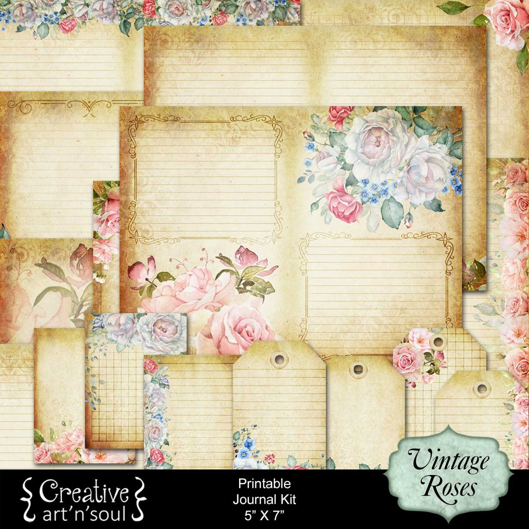 Printable Junk Journal Kit Printable Journal Pages Vintage - Etsy Australia