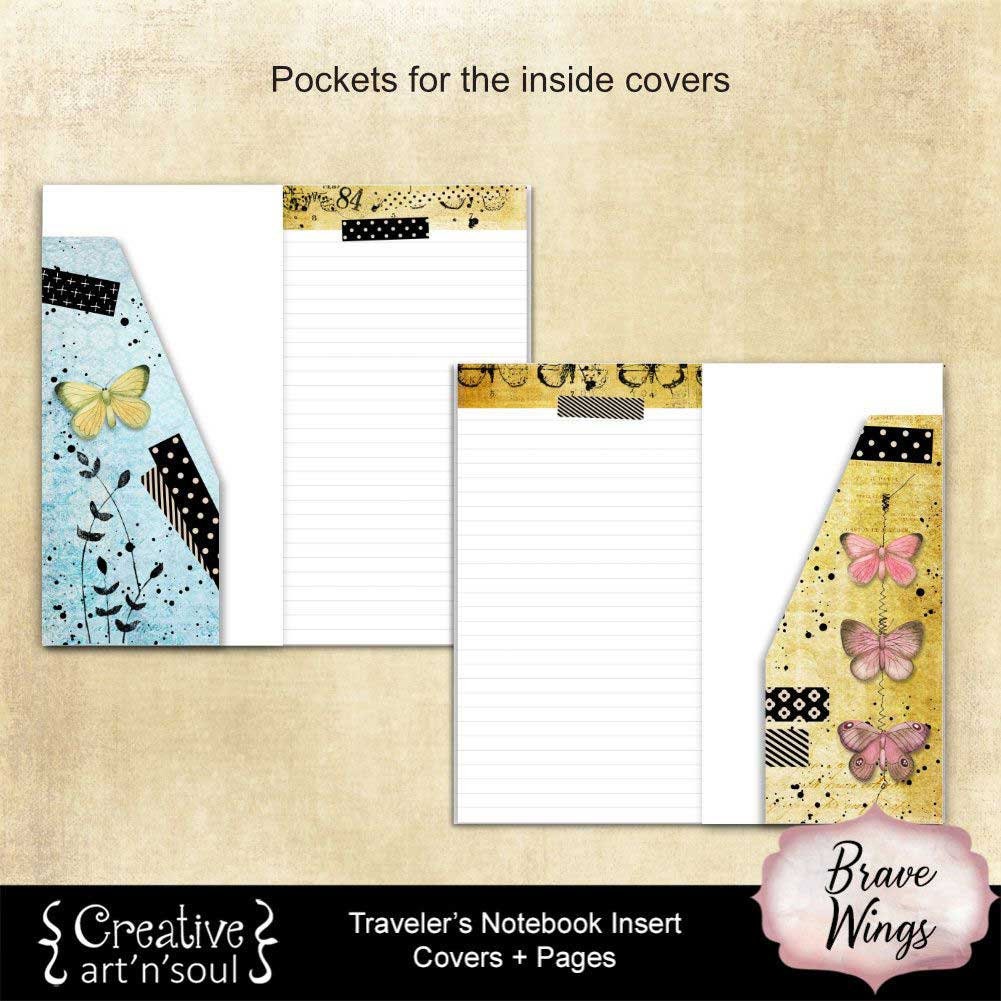 Printable Travelers Notebook Inserts, Lines Dots Grid, Standard Size ...