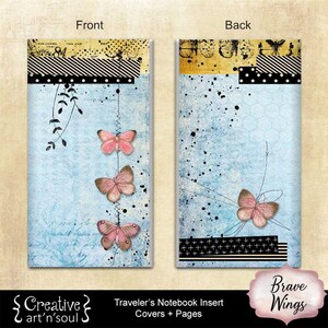 Printable Travelers Notebook Inserts, Lines Dots Grid, Standard Size ...