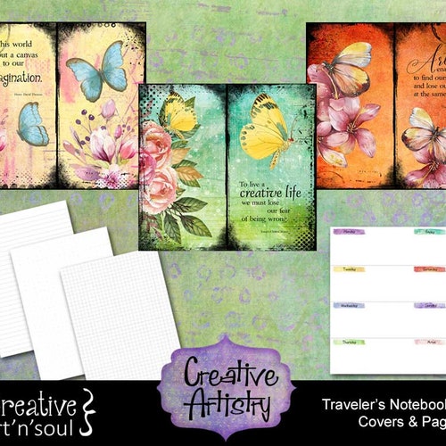 Printable Traveler's Notebook Pocket Folder Creative - Etsy
