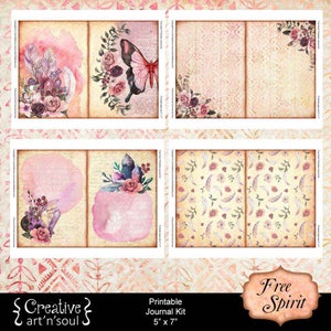 Printable Junk Journal Kit, Printable Journal Pages, Free Spirit image 3