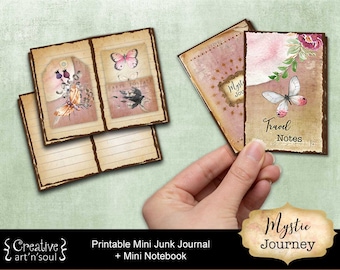Printable Mini Junk Journal, Mystic Journey