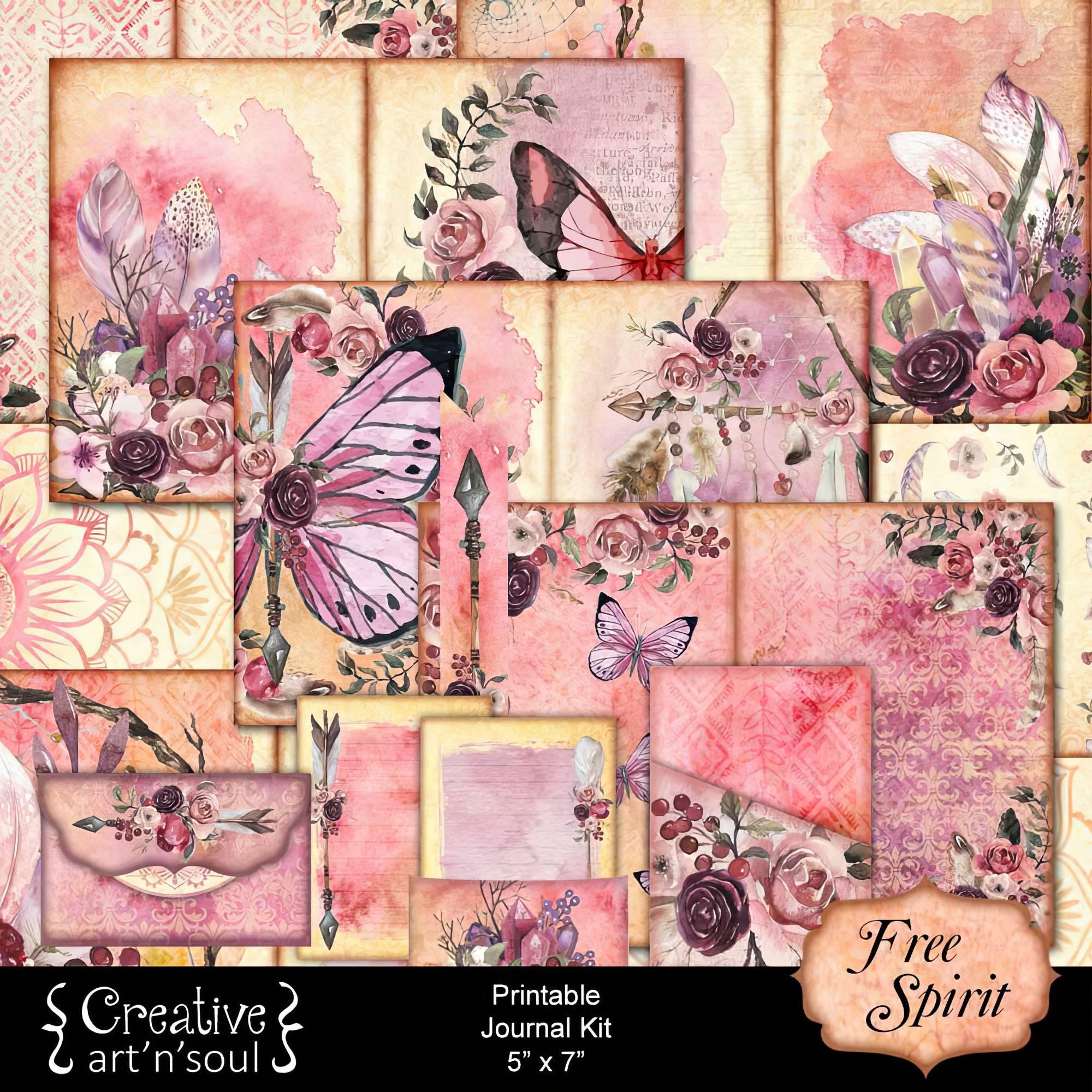 printable-junk-journal-kit-free-spirit-printable-journal-pages-and-ephemera-digital-download-etsy for Free Printable Junk Journal Printables Printable Junk Journal Kit Free Spirit, Printable Journal Pages and Ephemera, Digital Download - Etsy for Free Printable Junk Journal Printables