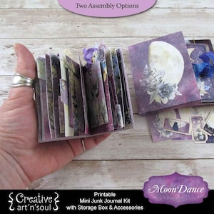 Printable Mini Junk Journal, Mini Journal, Junk Journal, MoonDance