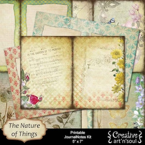 Printable Junk Journal Pages, The Nature of Things