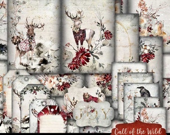 Printable Christmas Junk Journal, Call of the Wild