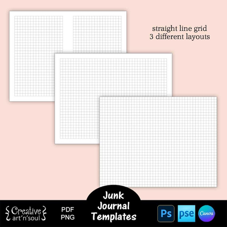 Printable Junk Journal Lined Page Templates