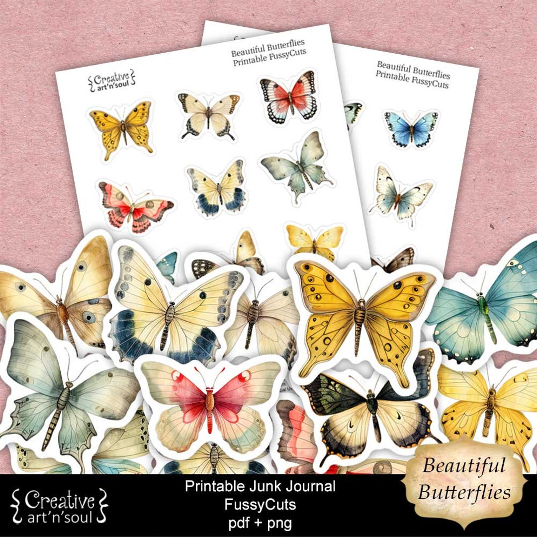 Printable Stickers, Printable Fussycuts, Stickers for Planners Junk ...