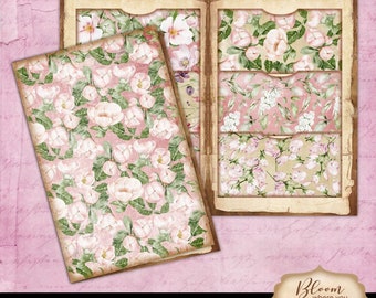 Printable Folder, Junk Journal Folder with Pockets, Bloom Where You Are Planted