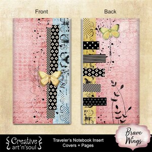 Printable Travelers Notebook Inserts, Lines Dots Grid, Standard Size ...