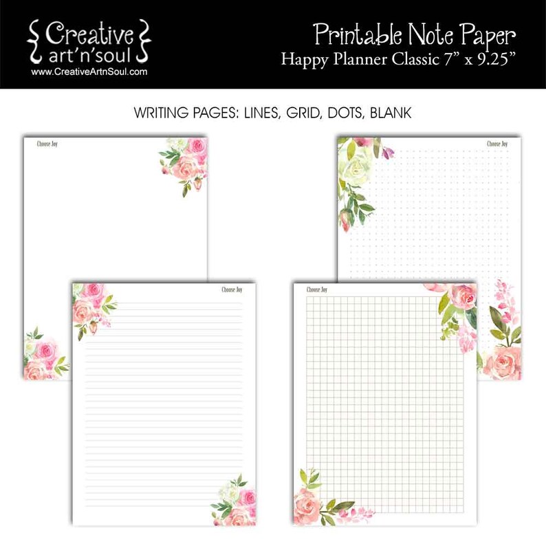 Printable Planner Bundle Happy Planner Classic Choose Joy - Etsy