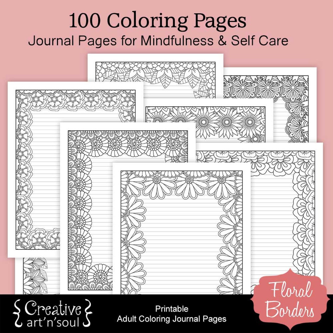 Printable Coloring Pages Printable Journal Pages Printable - Etsy