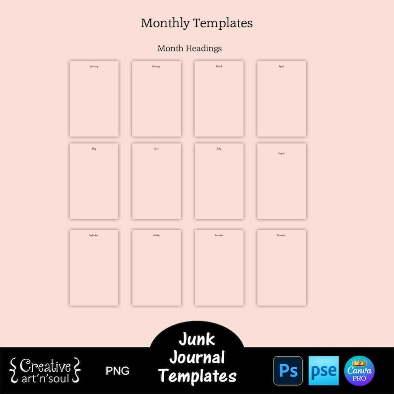 Printable Junk Journal Planner Templates