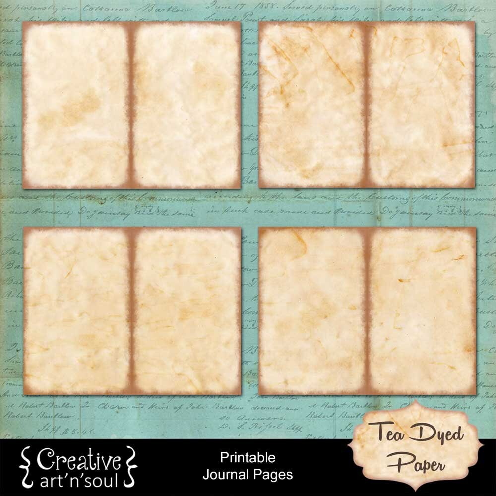 Printable Junk Journal Pages Printable Paper Tea Dyed - Etsy