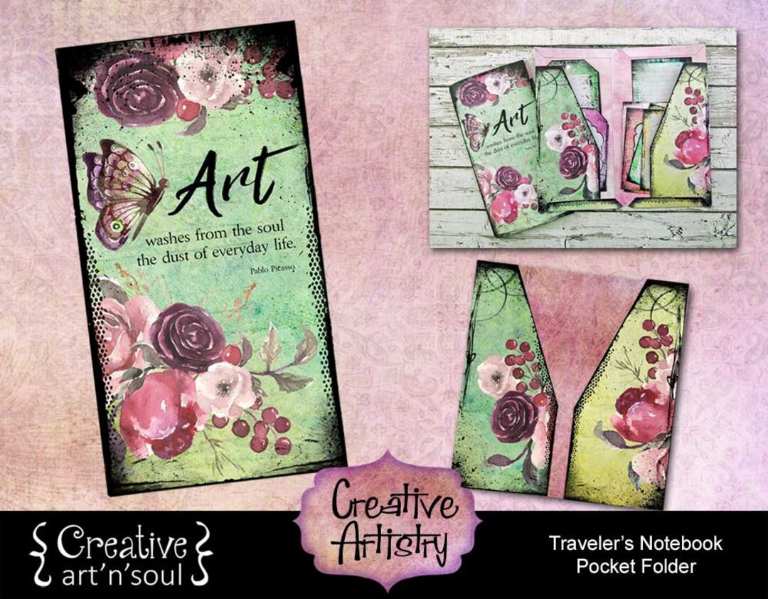 Printable Traveler s Notebook Pocket Folder Creative Etsy