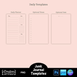 Printable Junk Journal Planner Templates