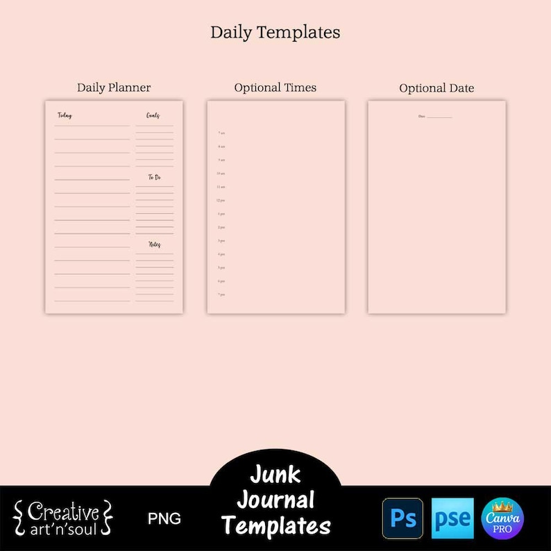 Printable Junk Journal Planner Templates